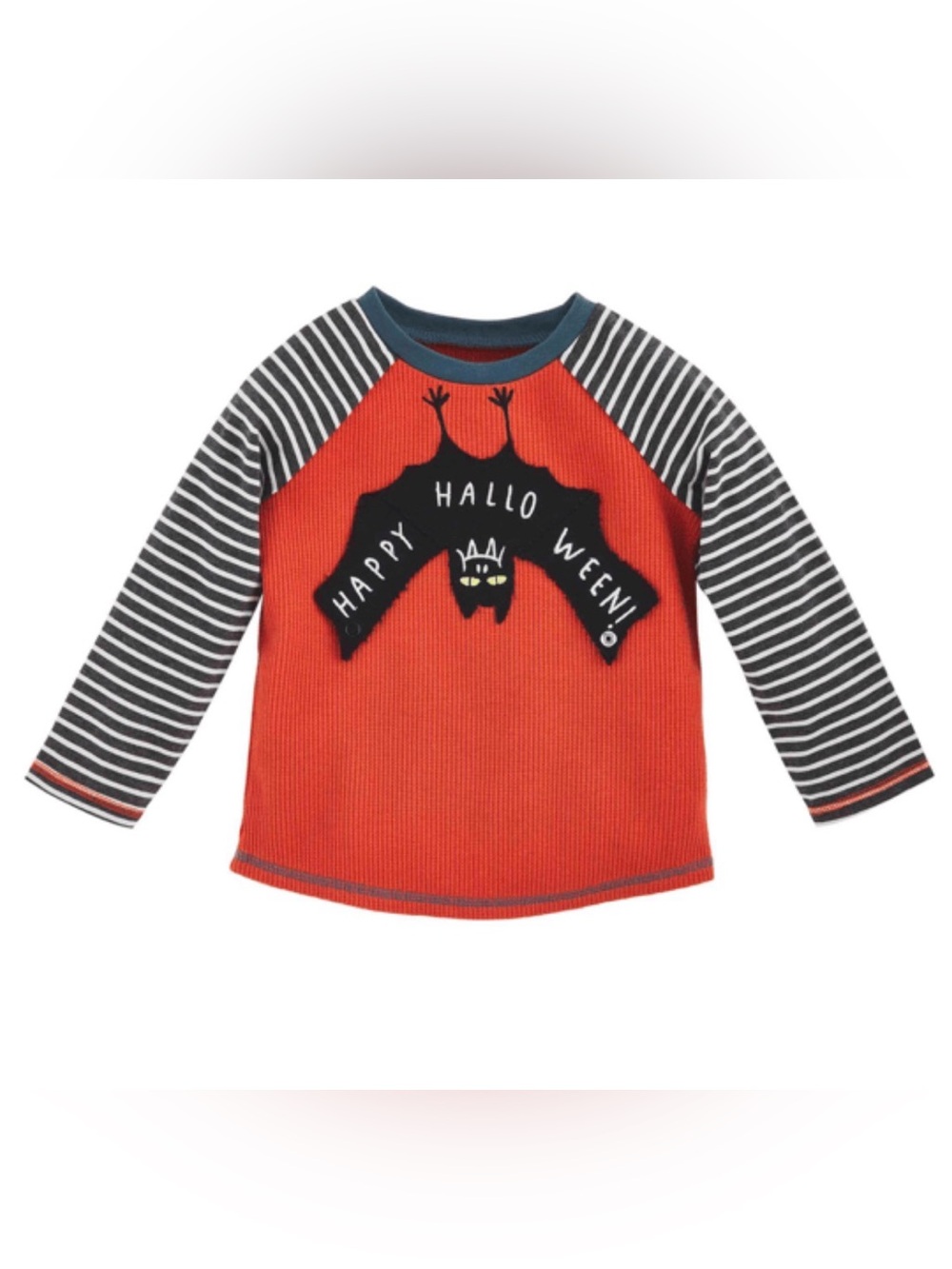 Mud Pie Orange & Black Halloween Long Sleeve Tee